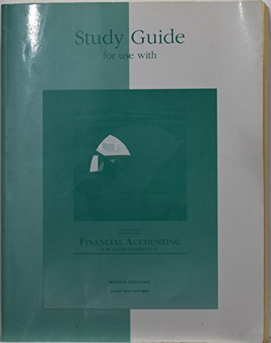 Beispielbild fr Study Guide for Use With Financial Accounting zum Verkauf von dsmbooks