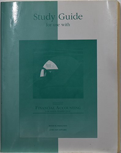 Study Guide for Use With Financial Accounting (9780786304912) by Hermanson, Roger H.