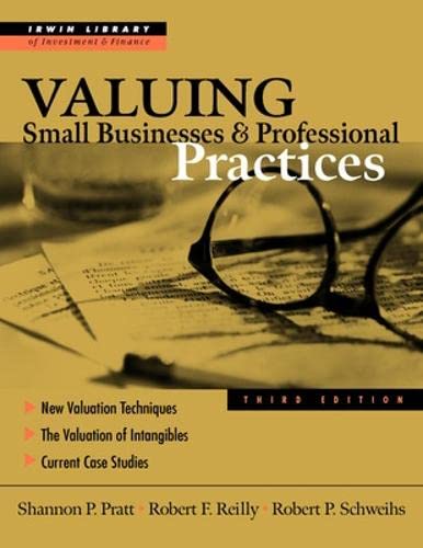 Beispielbild fr Valuing Small Businesses and Professional Practices zum Verkauf von ThriftBooks-Dallas