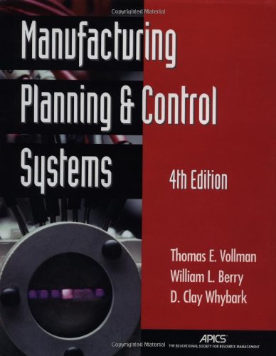 Beispielbild fr Manufacturing Planning and Control Systems zum Verkauf von Wonder Book