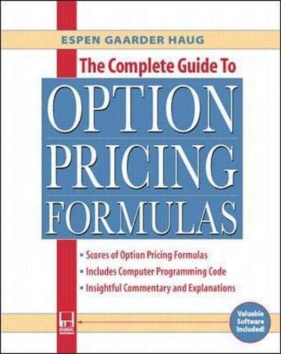 Imagen de archivo de The Complete Guide to Option Pricing Formulas a la venta por HPB-Red