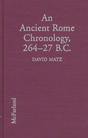 Beispielbild fr An Ancient Rome Chronology, 264-27 B.C. zum Verkauf von Books From California