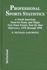 Beispielbild fr Professional Sports Statistics A North American Team-by-Team, and Major Non-Team Events, Year-by-Year Reference, 1876 through 1996 zum Verkauf von Zubal-Books, Since 1961