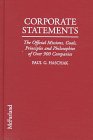 Corporate Statements: The Official Missions, Goals, Principles and Philosophies of over 900 Companies (9780786403424) by Haschak, Paul G.