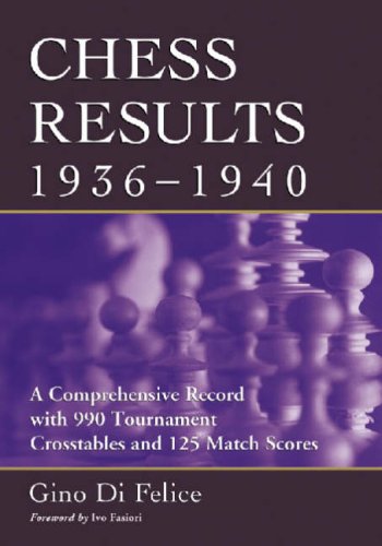 9780786427482: Chess Results, 1936-1940: A Comprehensive Record with 935 Tournament Crosstables and 125 Match Scores