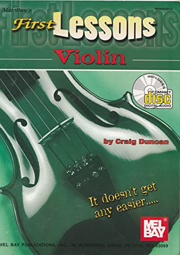 9780786618057: Mel Bay First Lessons Violin Book/CD Set