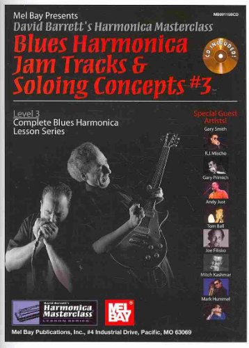 9780786656660: Blues Harmonica Jam Tracks & Soloing Concepts 3: Level 3