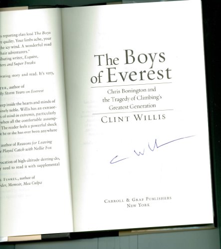 The Boys of Everest. Chris Bonington and the Tragedy of Climbing's Greatest Generation
