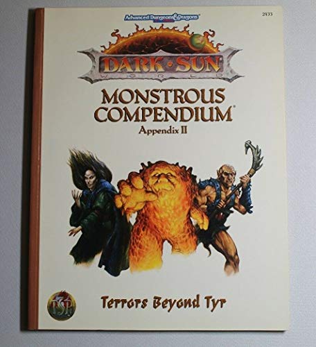 Beispielbild fr Monstrous Compendium Dark Sun Appendix #2 - Terrors Beyond Tyr (Dark Sun) zum Verkauf von Noble Knight Games
