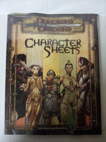 Imagen de archivo de Character Sheets (Dungeons & Dragons Accessory) a la venta por HPB-Ruby
