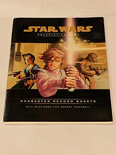 Beispielbild fr Character Record Sheets (Star Wars (WOTC) (d20)) zum Verkauf von Noble Knight Games