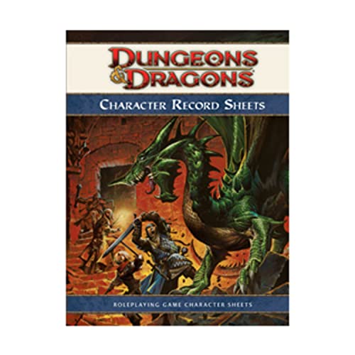 Stock image for Dungeons & Dragons Character Record Sheets: Roleplaying Game Character Sheets, 4th Edition for sale by Ergodebooks
