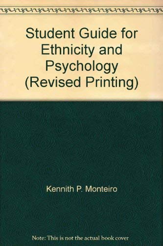 Imagen de archivo de Student Guide for Ethnicity and Psychology (Revised Printing) a la venta por Better World Books