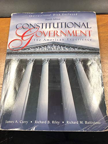 Stock image for Constitutional Government: The American Experience for sale by HPB-Red