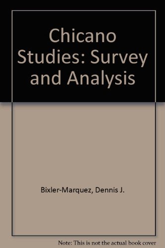 9780787286620: Chicano Studies: Survey and Analysis