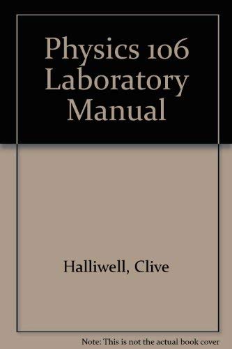 9780787287184: Physics 106 Laboratory Manual