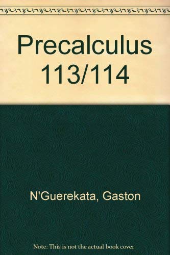 Imagen de archivo de Precalculus 113/114 a la venta por Irish Booksellers