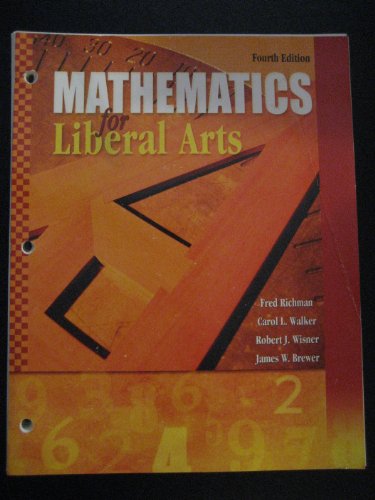 Imagen de archivo de Mathematics for Liberal Arts a la venta por Metakomet Books