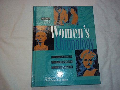 Stock image for Women's Chronology : A History of Women's Achievements for sale by Better World Books
