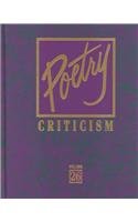 Stock image for Poetry Criticism for sale by Booksavers of MD