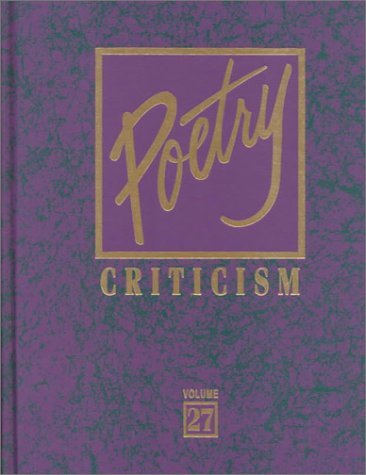 Stock image for Poetry Criticism (Poetry Criticism, 27) for sale by Irish Booksellers