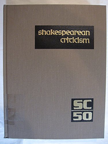 SC Volume 50 Shakespearean Criticism (Shakespearean Criticism (Gale Res)) (9780787631451) by Lee, Michelle