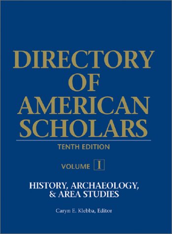 9780787650087: History (Vol 1) (Directory of American Scholars)