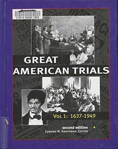 Stock image for Great American Trials for sale by Better World Books: West