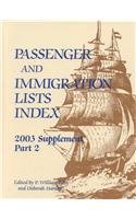 Stock image for Passenger and Immigration Lists Index for sale by Better World Books