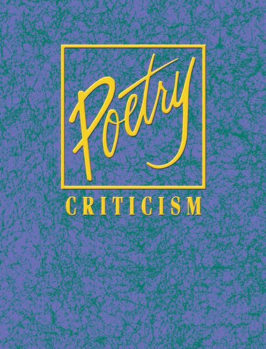 Imagen de archivo de Poetry Criticism a la venta por Better World Books