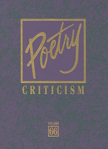 Poetry Criticism (Poetry Criticism, 66) (9780787687007) by Lee, Michelle