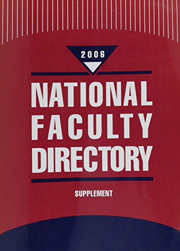 National Faculty Directory (NATIONAL FACULTY DIRECTORY SUPPLEMENT) (9780787694678) by Gale