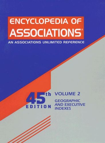 9780787696900: Encyclopedia of Associations: Geographic and Executive Indexes: 2