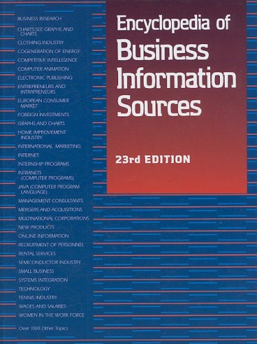 9780787697037: Encyclopedia of Business Information Sources