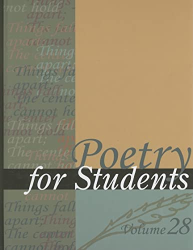 Stock image for Poetry for Students : Volume 28 for sale by Better World Books