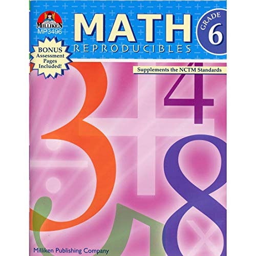 Stock image for Math Reproducibles - Grade 6 for sale by HPB Inc.