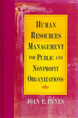 9780787908089: Human Resources Management for Public and Nonprofit Organizations (JOSSEY BASS NONPROFIT & PUBLIC MANAGEMENT SERIES)