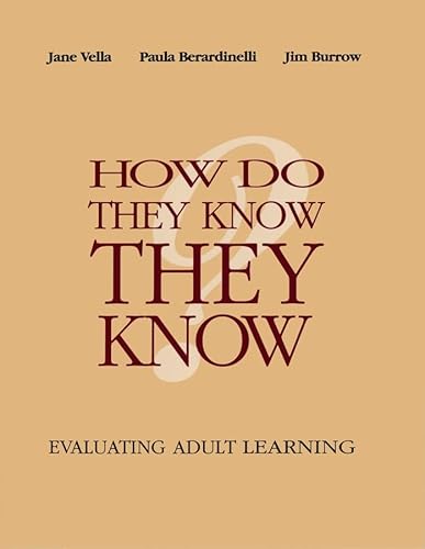 Beispielbild fr How Do They Know They Know : Evaluating Adult Learning zum Verkauf von Better World Books