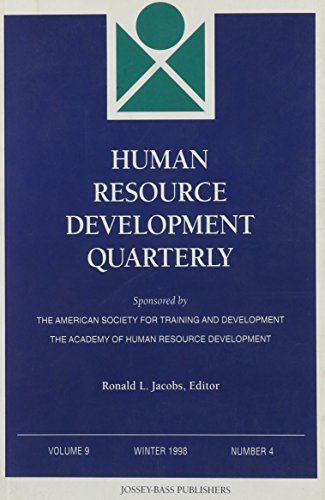 Stock image for Human Resource Development Quarterly, Number 4, Winter 1998 (J-B HRDQ Single Issue Human Resource Development Qarterly) (Volume 9) for sale by Solomon's Mine Books