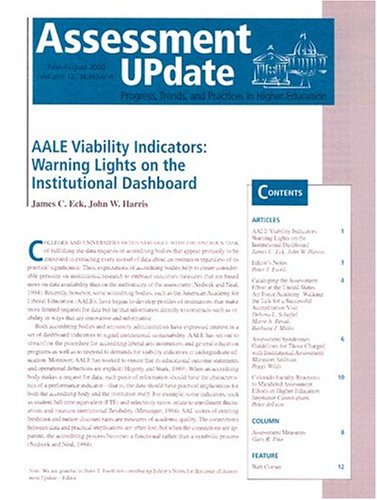 Assessment Update, No. 4, 2000 (J-B AU Single Issue Assessment Update) (Volume 12) (9780787954765) by Trudy W. Banta And Associates