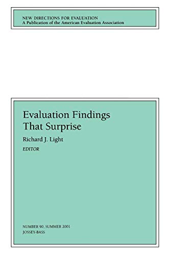 Stock image for Evaluation Findings That Surprise: New Directions for Evaluation, Number 90 (J-B PE Single Issue (Program) Evaluation) (Issue 90) for sale by HPB-Emerald