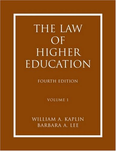 Beispielbild fr The Law of Higher Education zum Verkauf von HPB-Emerald