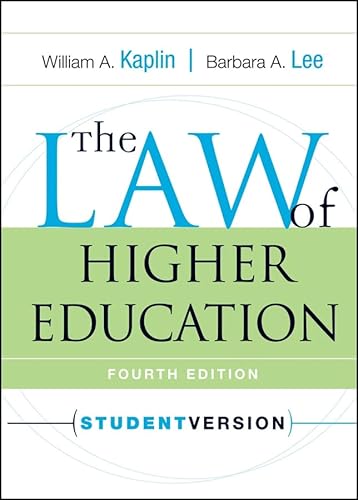 Beispielbild fr The Law of Higher Education zum Verkauf von Better World Books