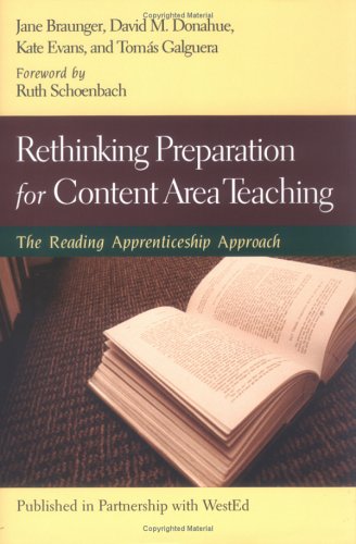 9780787971663: Rethinking Preparation for Content Area Teaching: The Reading Apprenticeship Approach (Jossey Bass Education Series)