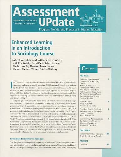 Assessment Update: Progress, Trends, and Practices in Higher Education, Volume 16, Number 5, 2004 (J-B AU Single Issue Assessment Update) (9780787978709) by Banta, Trudy W.