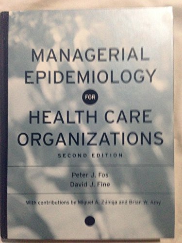 Stock image for Managerial Epidemiology for Health Care Organizations for sale by BooksRun