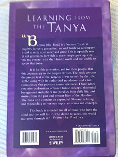 Learning From the Tanya: Volume Two in the Definitive Commentary on the Moral and Mystical Teachings of a Classic Work of Kabbalah (9780787978921) by Steinsaltz, Rabbi Adin