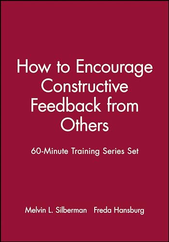 Beispielbild fr 60-Minute Training Series Set: How to Encourage Constructive Feedback from Others zum Verkauf von Blackwell's