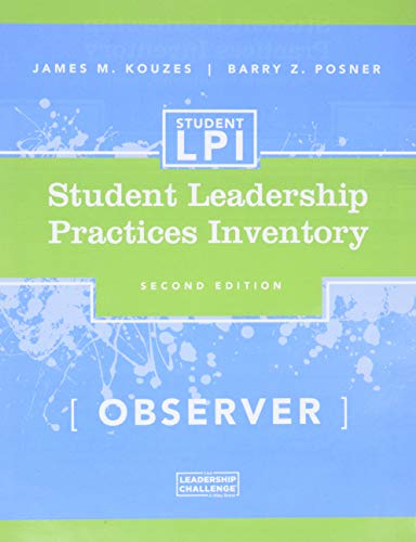 Imagen de archivo de The Student Leadership Practices Inventory (LPI), Observer Instrument, (2 Page Insert), 2nd Edition Format: Paperback a la venta por INDOO
