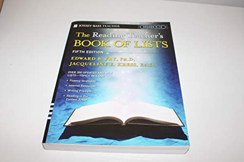 Stock image for The Reading Teachers Book Of Lists: Grades K-12, Fifth Edition for sale by KuleliBooks